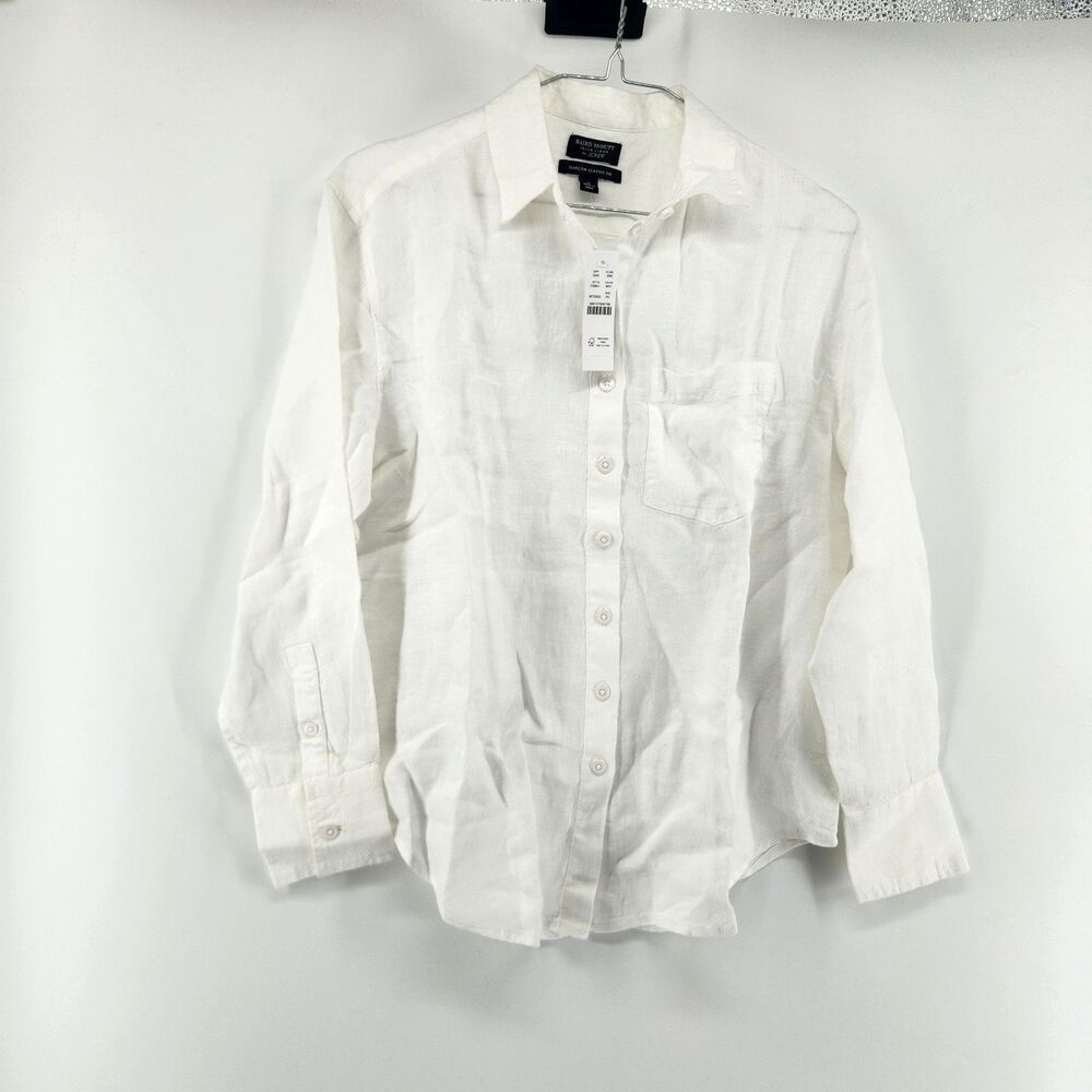 J. Crew Petite P4 Garcon McNutt Irish Linen Garcon Classic Shirt NWT